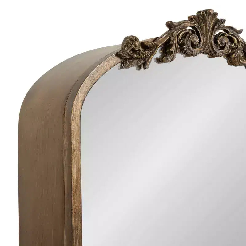 Portagioie da Parete a Specchio Dorato ad Arco, Anta Singola, 1 Persona