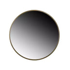 Adelina Gold Circular Wall Mirror - Brewster: Sleek 30-inch Metallic Accent, No Assembly Required