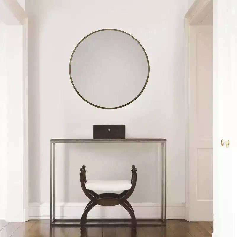 Specchio da parete rotondo oro, 76 cm, singolo