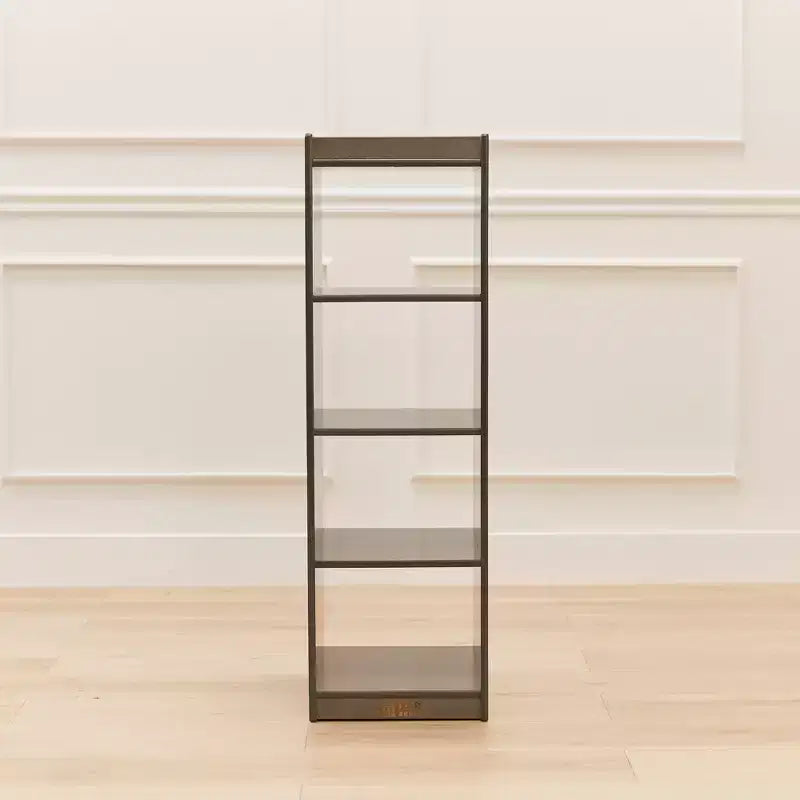Organizzatore portaoggetti verticale a doppia faccia con 4 cubi, finitura effetto legno grigio / naturale / effetto legno bianco, per 1 utente
