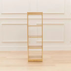 Organizzatore portaoggetti verticale a doppia faccia con 4 cubi, finitura effetto legno grigio / naturale / effetto legno bianco, per 1 utente