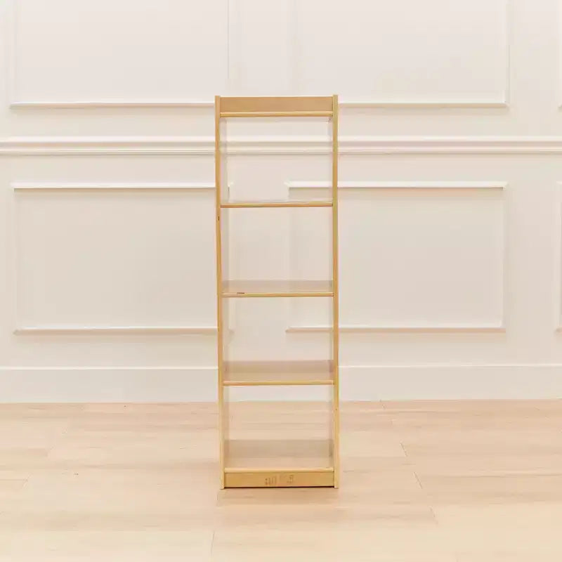 Organizzatore portaoggetti verticale a doppia faccia con 4 cubi, finitura effetto legno grigio / naturale / effetto legno bianco, per 1 utente