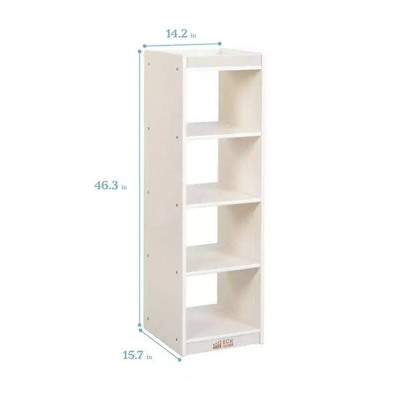 Organizzatore portaoggetti verticale a doppia faccia con 4 cubi, finitura effetto legno grigio / naturale / effetto legno bianco, per 1 utente