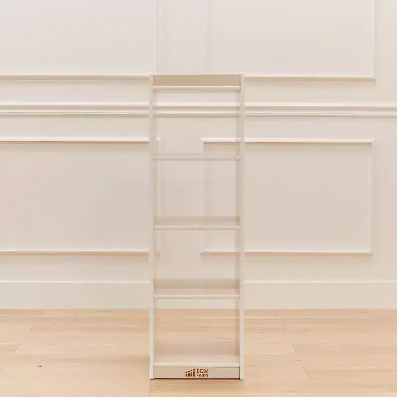 Organizzatore portaoggetti verticale a doppia faccia con 4 cubi, finitura effetto legno grigio / naturale / effetto legno bianco, per 1 utente