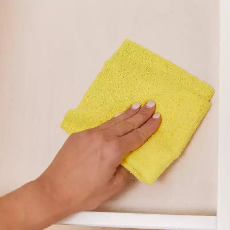 Organizzatore portaoggetti verticale a doppia faccia con 4 cubi, finitura effetto legno grigio / naturale / effetto legno bianco, per 1 utente
