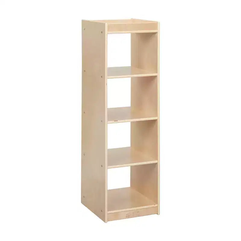 Organizzatore portaoggetti verticale a doppia faccia con 4 cubi, finitura effetto legno grigio / naturale / effetto legno bianco, per 1 utente