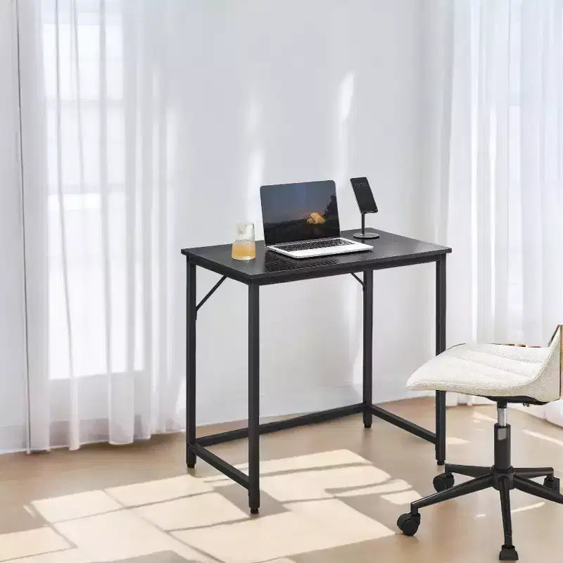 Scrivania per computer in acciaio industriale nero, per 1 persona