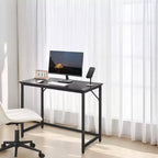 Scrivania per computer in acciaio industriale nero, per 1 persona