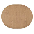 Tavolo rotondo allungabile con prolunga da 30 cm, 6 posti - Espresso / Legno Naturale Lavato / Rovere Legno Naturale Bianco Sporco