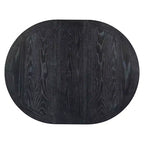 Tavolo rotondo allungabile con prolunga da 30 cm, 6 posti - Espresso / Legno Naturale Lavato / Rovere Legno Naturale Bianco Sporco