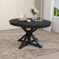 Whisen Retro Functional Extendable Dining Table with a 12 Leaf for Dining Room