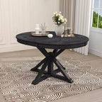 Whisen Retro Functional Extendable Dining Table with a 12 Leaf for Dining Room