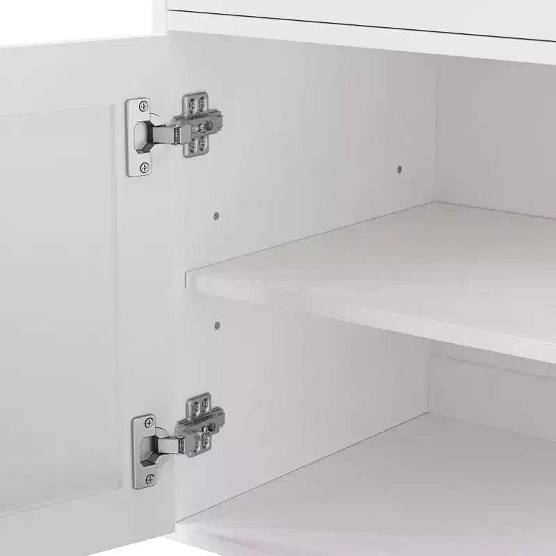 Set da parete da intrattenimento nero/noce e bianco/noce — Adatto a TV fino a 79", 3 pezzi