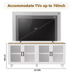 Set da parete da intrattenimento nero/noce e bianco/noce — Adatto a TV fino a 79", 3 pezzi