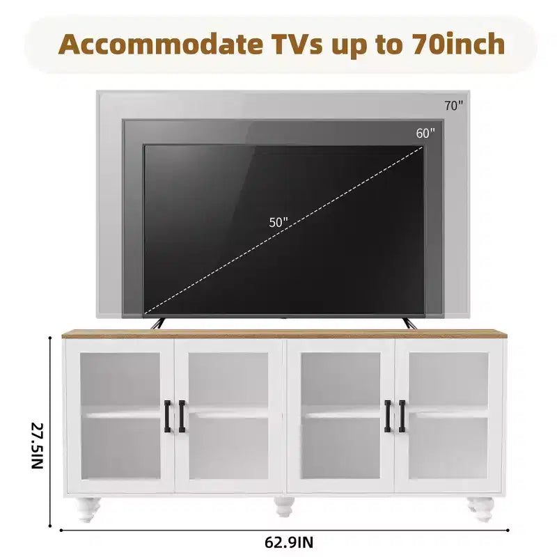 Set da parete da intrattenimento nero/noce e bianco/noce — Adatto a TV fino a 79", 3 pezzi