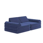 Divano modulare per bambini blu/rosa/grigio/salvia, trasformabile, 6 pezzi, per 2 persone