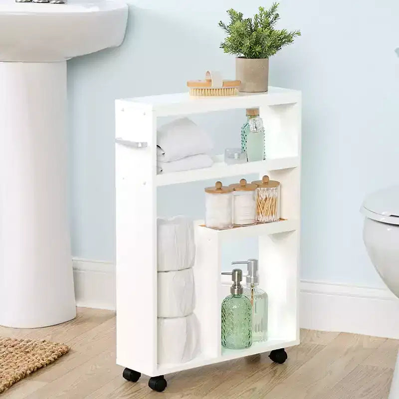 The Lakeside Collection Multifunctional Mobile Bathroom Cart 19W x 5.5D x 26.75H -