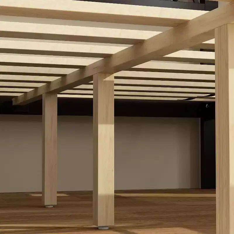 Letto a piattaforma in legno massiccio nero con testiera imbottita, Per 1-2 persone