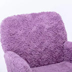 Sedia da Ufficio Girevole Reclinabile in Velluto, Altezza Regolabile, Beige/Nero/Grigio/Arancione/Rosa/Viola, 1 Posto