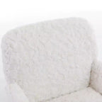 Sedia da Ufficio Girevole Reclinabile in Velluto, Altezza Regolabile, Beige/Nero/Grigio/Arancione/Rosa/Viola, 1 Posto