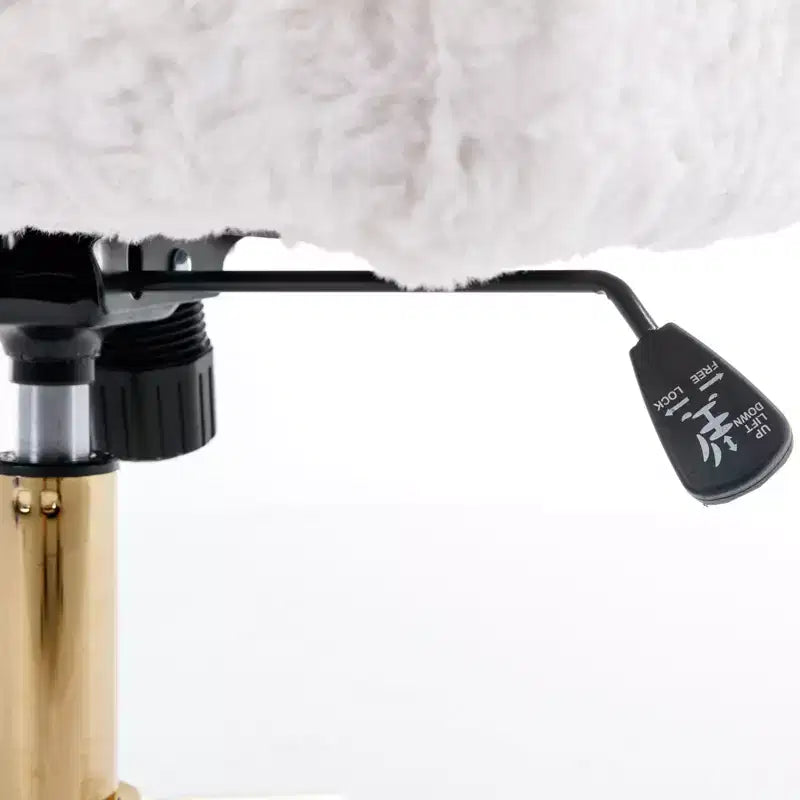 Sedia da Ufficio Girevole Reclinabile in Velluto, Altezza Regolabile, Beige/Nero/Grigio/Arancione/Rosa/Viola, 1 Posto