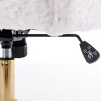Sedia da Ufficio Girevole Reclinabile in Velluto, Altezza Regolabile, Beige/Nero/Grigio/Arancione/Rosa/Viola, 1 Posto