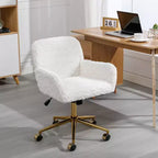 TUYOHW Luxury Velvet Swivel Office with Reclining Back,Chic Height Adjustable Ergonomics Computer Chair with Wheels,Versatile Vanity Chairs