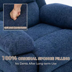 Poltrona Reclinabile a Dondolo, Posto Singolo, Blu / Grigio / Verde