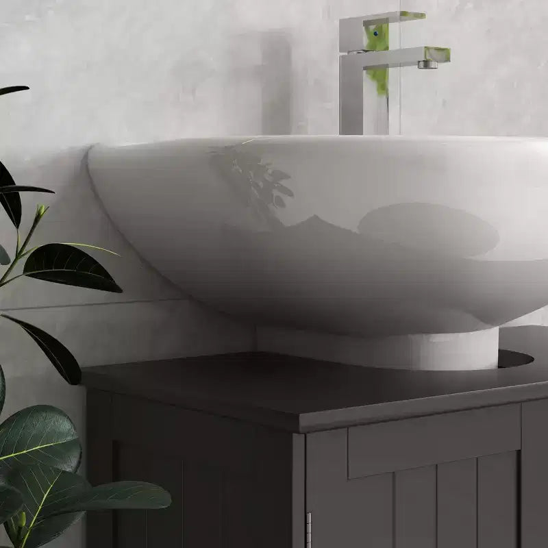 Mobiletto da Bagno Sotto Lavello, 2 Ante e Ripiano Regolabile, 7 Colori, 1 Unità