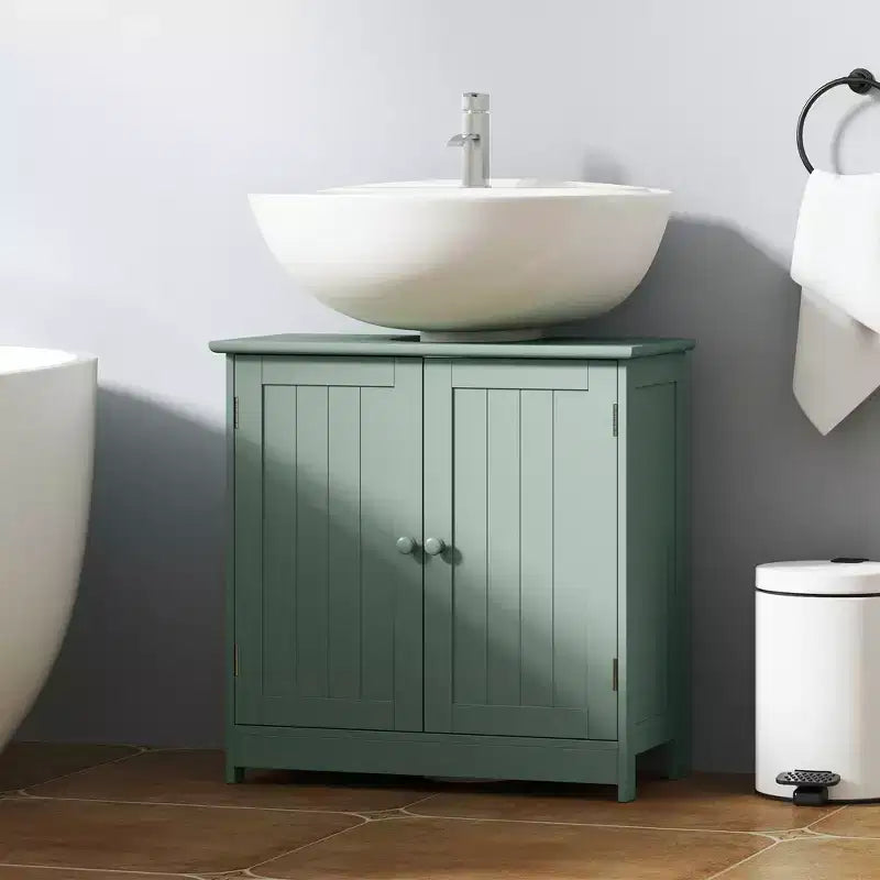 Mobiletto da Bagno Sotto Lavello, 2 Ante e Ripiano Regolabile, 7 Colori, 1 Unità