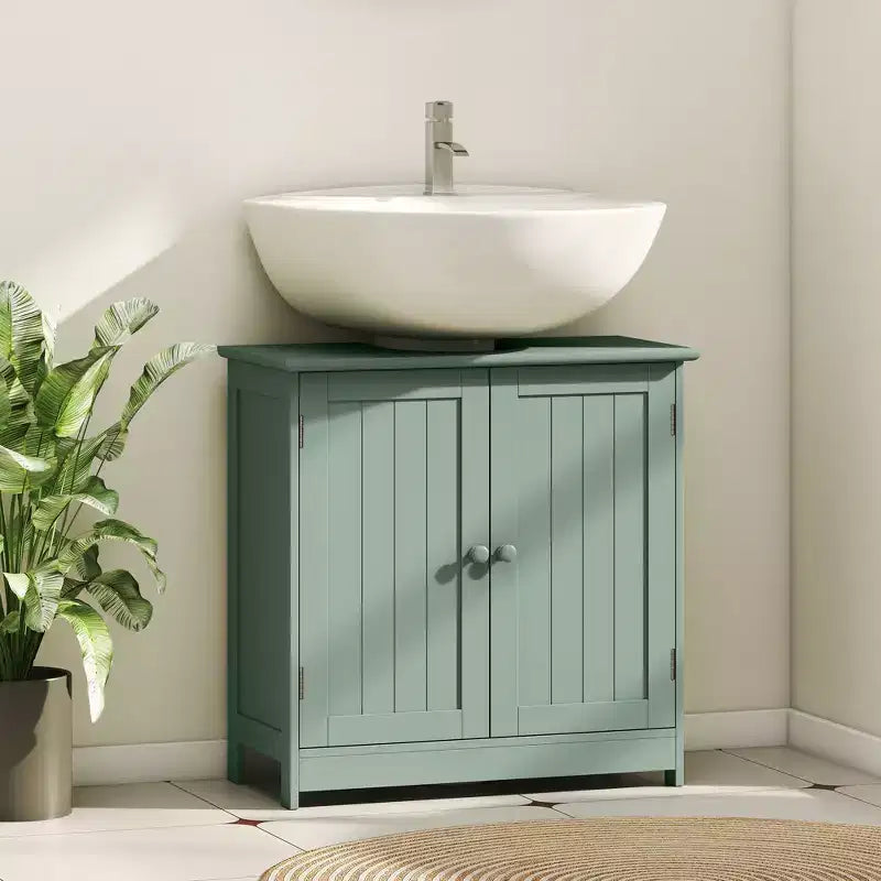 Mobiletto da Bagno Sotto Lavello, 2 Ante e Ripiano Regolabile, 7 Colori, 1 Unità