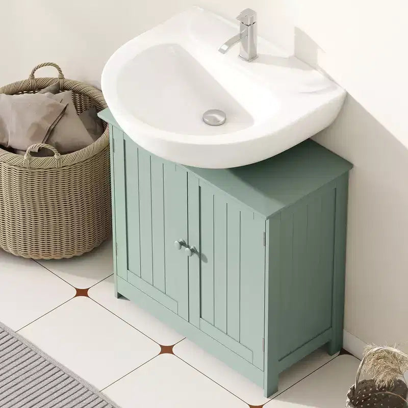 Mobiletto da Bagno Sotto Lavello, 2 Ante e Ripiano Regolabile, 7 Colori, 1 Unità