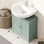 Mobiletto da Bagno Sotto Lavello, 2 Ante e Ripiano Regolabile, 7 Colori, 1 Unità