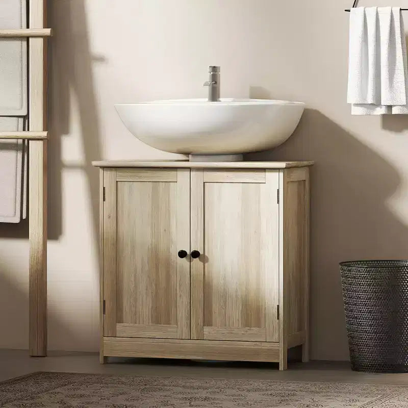 Mobiletto da Bagno Sotto Lavello, 2 Ante e Ripiano Regolabile, 7 Colori, 1 Unità