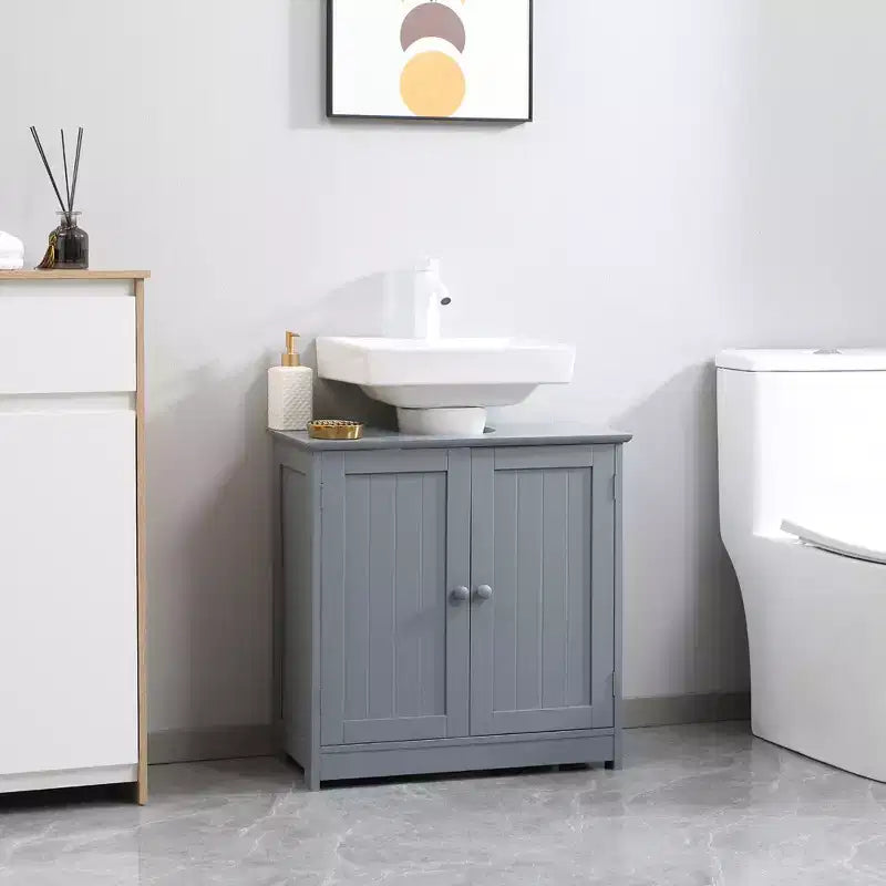 Mobiletto da Bagno Sotto Lavello, 2 Ante e Ripiano Regolabile, 7 Colori, 1 Unità