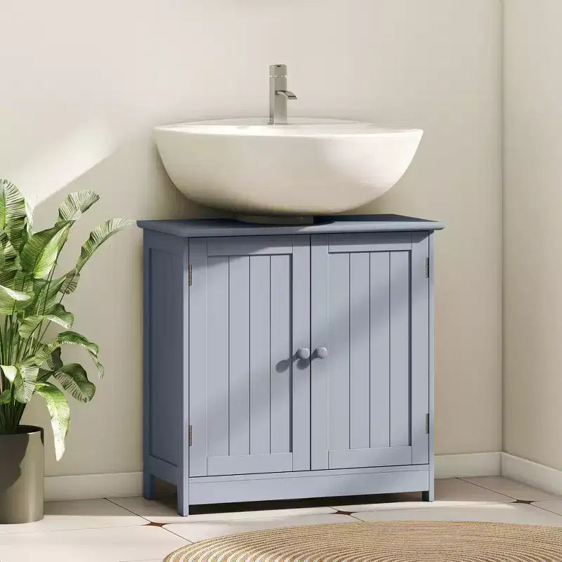 Mobiletto da Bagno Sotto Lavello, 2 Ante e Ripiano Regolabile, 7 Colori, 1 Unità