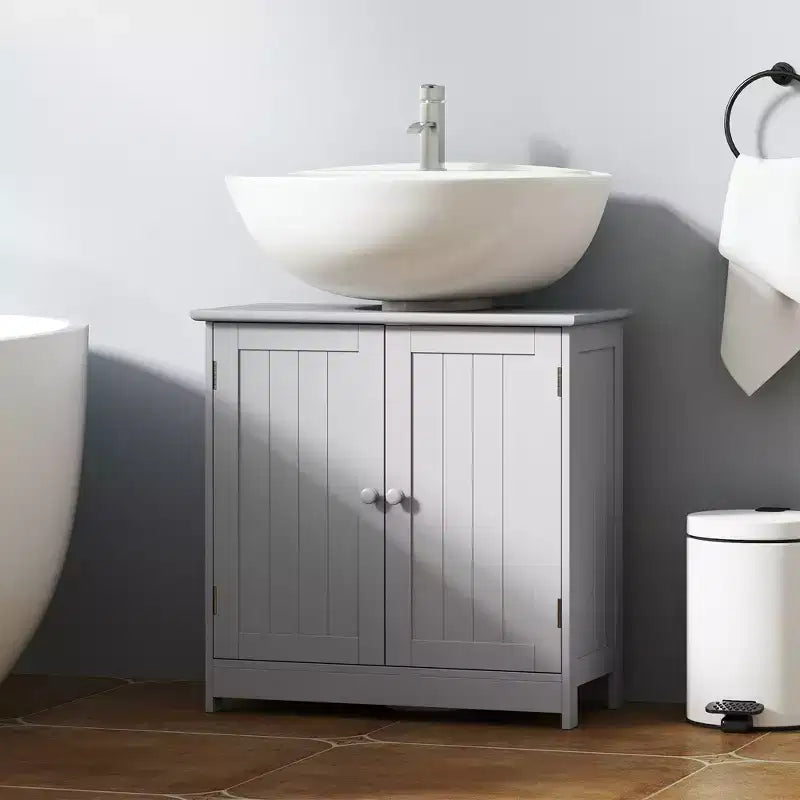 Mobiletto da Bagno Sotto Lavello, 2 Ante e Ripiano Regolabile, 7 Colori, 1 Unità