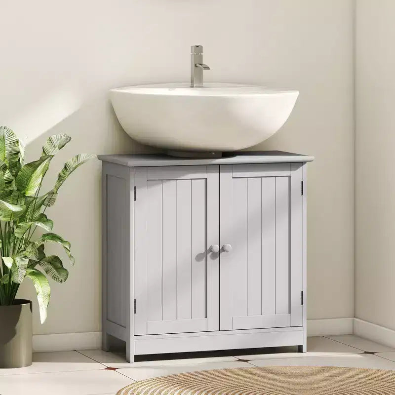 Mobiletto da Bagno Sotto Lavello, 2 Ante e Ripiano Regolabile, 7 Colori, 1 Unità