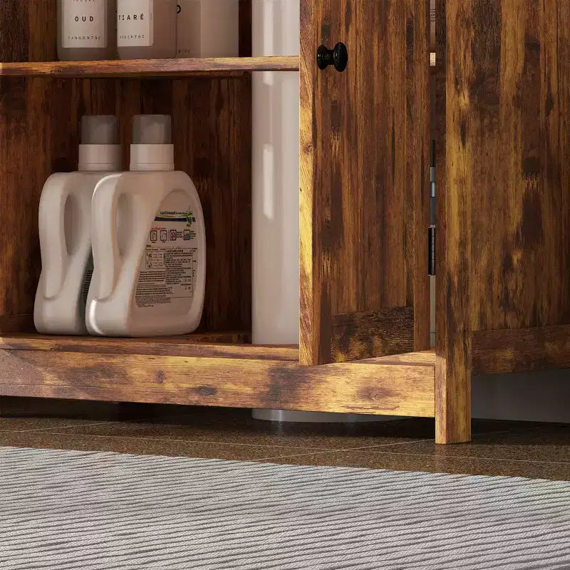 Mobiletto da Bagno Sotto Lavello, 2 Ante e Ripiano Regolabile, 7 Colori, 1 Unità