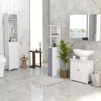 Mobiletto da Bagno Sotto Lavello, 2 Ante e Ripiano Regolabile, 7 Colori, 1 Unità