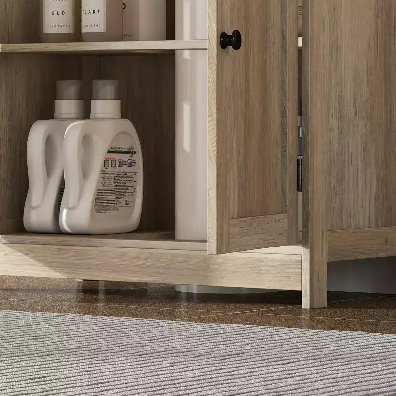 Mobiletto da Bagno Sotto Lavello, 2 Ante e Ripiano Regolabile, 7 Colori, 1 Unità