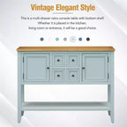 Consolle da Fattoria Lime White, 4 Cassetti e 2 Armadietti