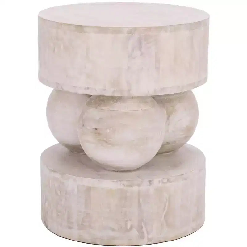 Xavier Round Accent Table - ACC3262 - White Washed - Safavieh