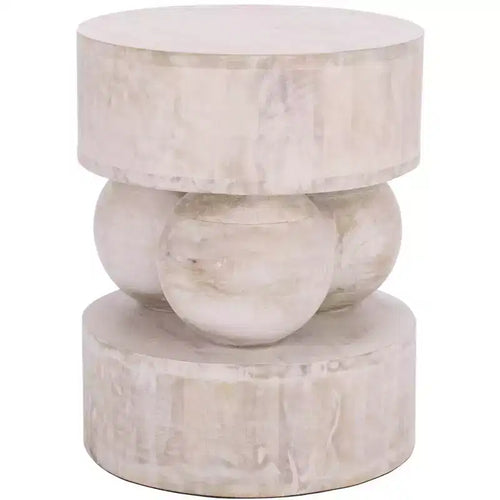 Xavier Round Accent Table - ACC3262 - White Washed - Safavieh