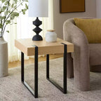Tavolino quadrato con accenti neri e beige, 1 pezzo