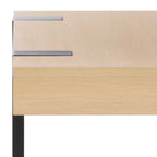 Tavolino quadrato con accenti neri e beige, 1 pezzo