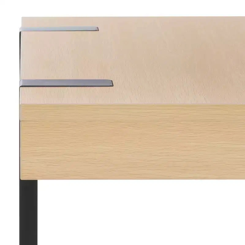 Tavolino quadrato con accenti neri e beige, 1 pezzo