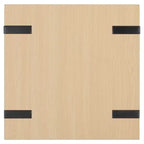 Tavolino quadrato con accenti neri e beige, 1 pezzo