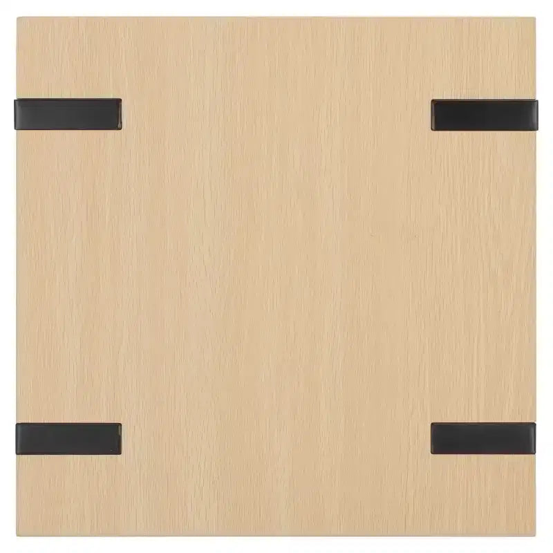 Tavolino quadrato con accenti neri e beige, 1 pezzo
