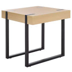Tavolino quadrato con accenti neri e beige, 1 pezzo